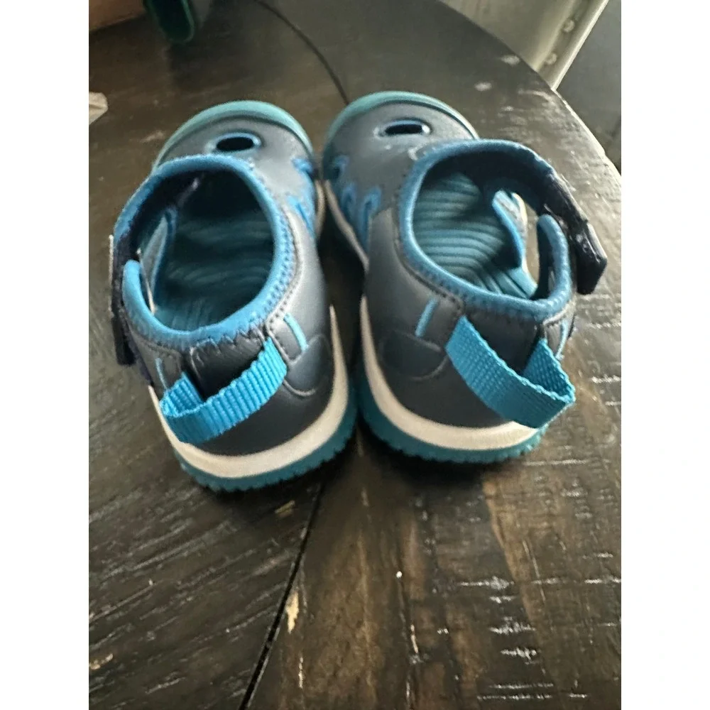 Keen Stingray Blue Grey Water Sandals Kids Size 9 US 1024736 Aqua Stop Shoes EUC